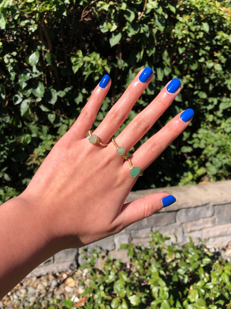 Wire Wrapped Ring Wire Ring Crystal Ring