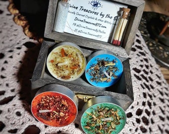 Mini Traveling Altar-Elemental Circle Casting Candle Box Kit