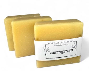 Lemongrass soap bar, All natural soap, Vegan soap, Organic soap, Cold process soap