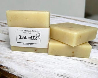 Goat milk soap, Unscented soap, Organic soap, fragrance free soap bar, all natural soap