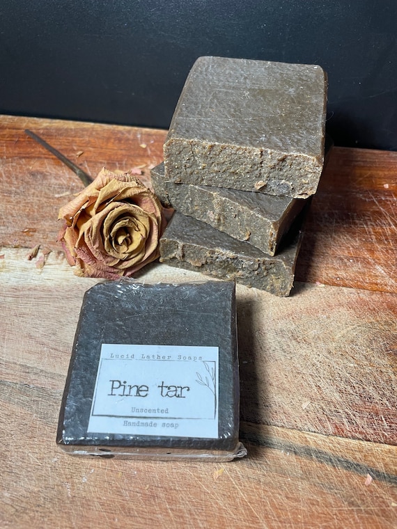 Pine tar soap, Fragrance free soap, Sensitive skin soap, All nature soap, Soap bar for dry skin, mens soap, Fathers day gift