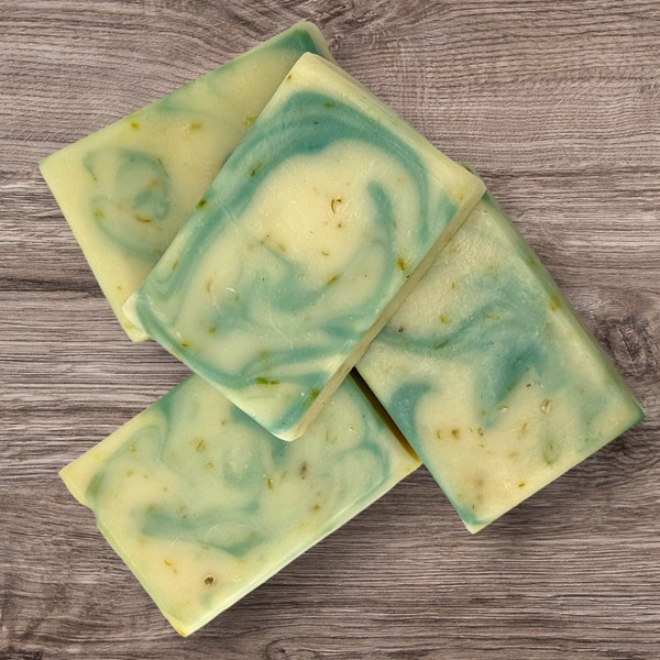 Lemongrass and Mint soap, Calendula soap, Handmade soap, Organic soap, Essential oil soap