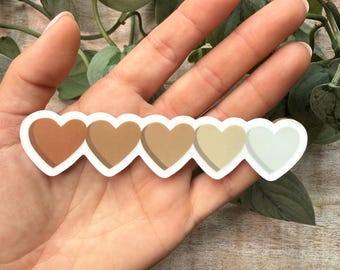 Boho Hearts Sticker | Cleart Heart Sticker | Waterproof, Dishwasher Safe, Durable | Water Bottle Sticker | Laptop Sticker