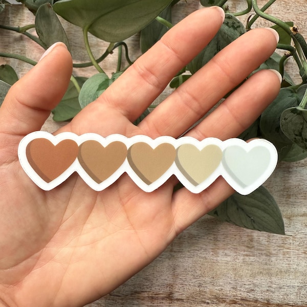 Boho Hearts Sticker | Cleart Heart Sticker | Waterproof, Dishwasher Safe, Durable | Water Bottle Sticker | Laptop Sticker