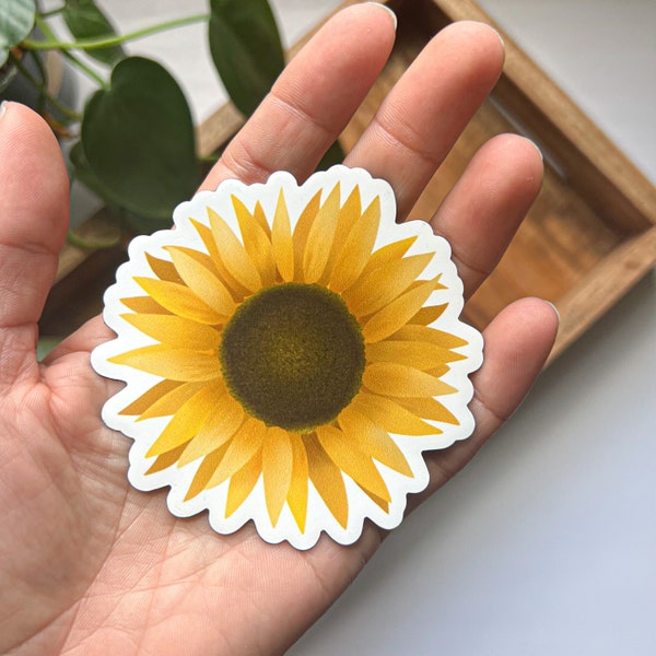 Sunflower Magnet | 3” Magnet | Full-Back Magnet | Flower Magnet | Refrigerator Magnet | Car Magnet