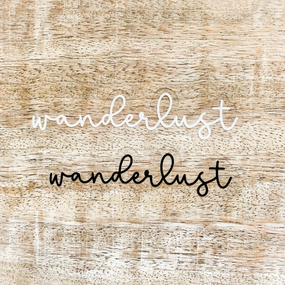 Wanderlust Clear Vinyl Sticker | Travel Sticker | Waterproof, Dishwasher Safe, Durable