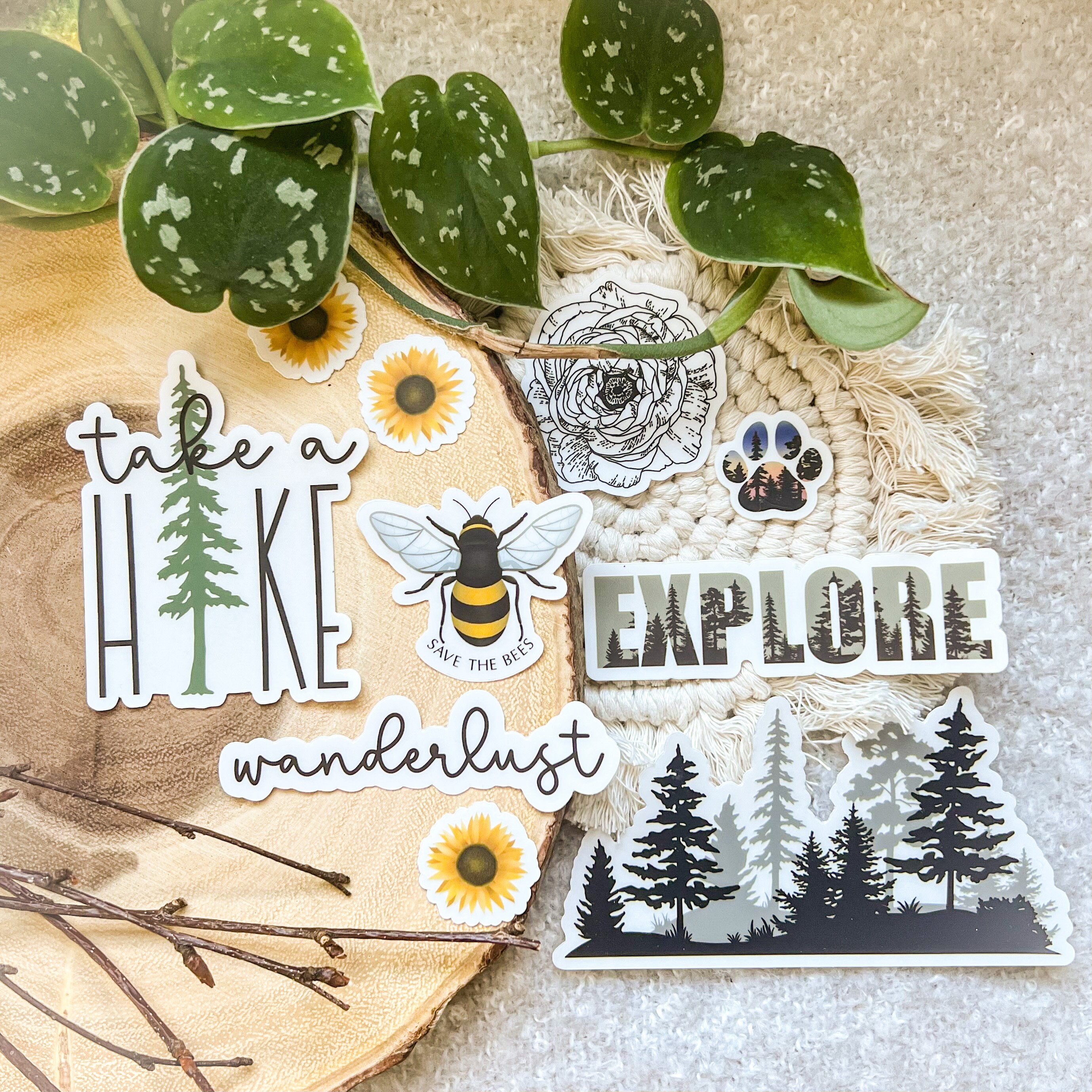 Adventure Awaits Vinyl Sticker | Clear Sticker | Arrow Sticker | Quote ...