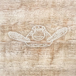 Durchsichtig Sea Schildkröte Vinyl Aufkleber | 3.5” Aufkleber | Bedrohte Arten Aufkleber | Ocean Sticker | Wasserdicht, spülmaschinenfest, langlebig