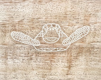 Clear Sea Turtle Vinyl Sticker | 3.5” Sticker | Endangered Species Sticker | Ocean/Sea Animal Sticker | Waterproof, Dishwasher Safe, Durable