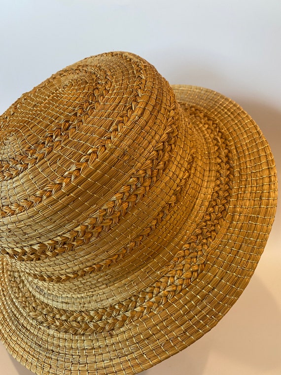 Handmade Golden Grass Hat 
