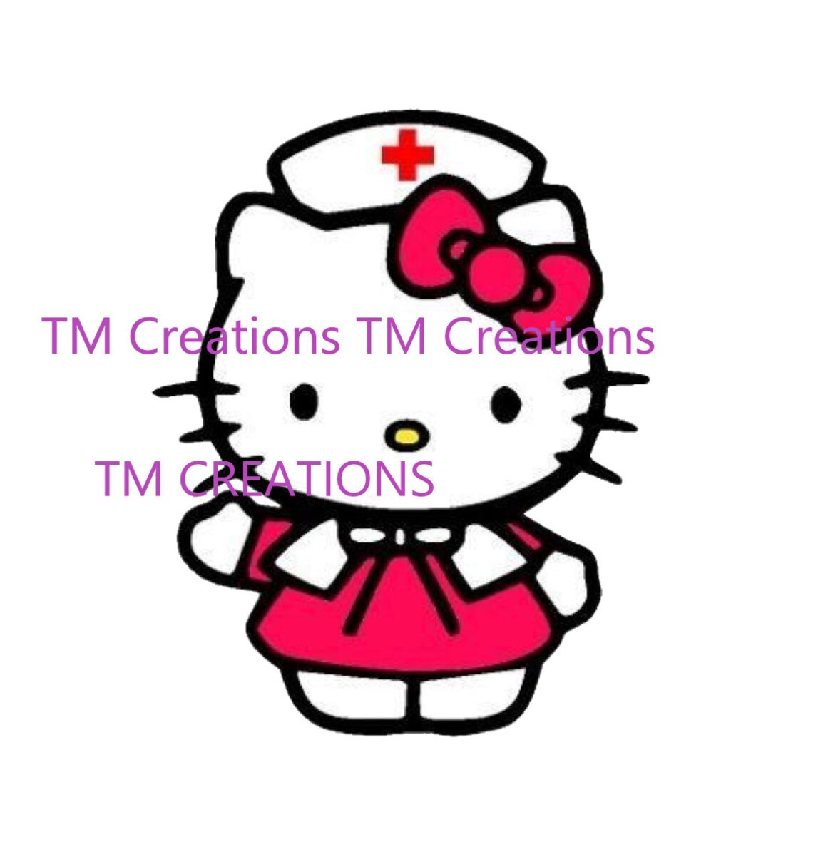 Nurse Hello Kitty PNG 2 Files Nurse with Hearts Hello Kitty | Etsy