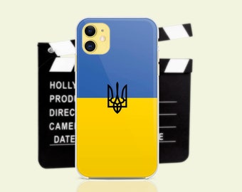 Funda con bandera de Ucrania para iPhone 14 13 12 mini Max 11 Xs Max Xr 8 7 6 Plus Vhs E 240 funda para Samsung S20 S21 Pixel Google 5 6