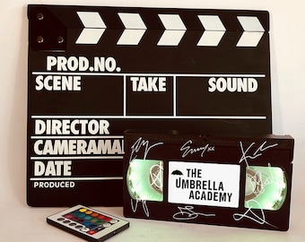 Cintas VHS paraguas, Lámpara VHS, vhs light 70s, 80s, 90s, Navidad, Halloween, Regalo para bebé, Cartel de película, Película de Anomation, luz nocturna bebé