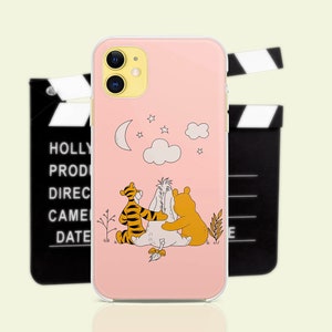 Cute Winnie the Pooh Case for iPhone 14 13 12 mini Max Xs Max Xr 8 7 6 Plus Pooh Bear Cover for Samsung S20 S21 Pixel Google 5 6