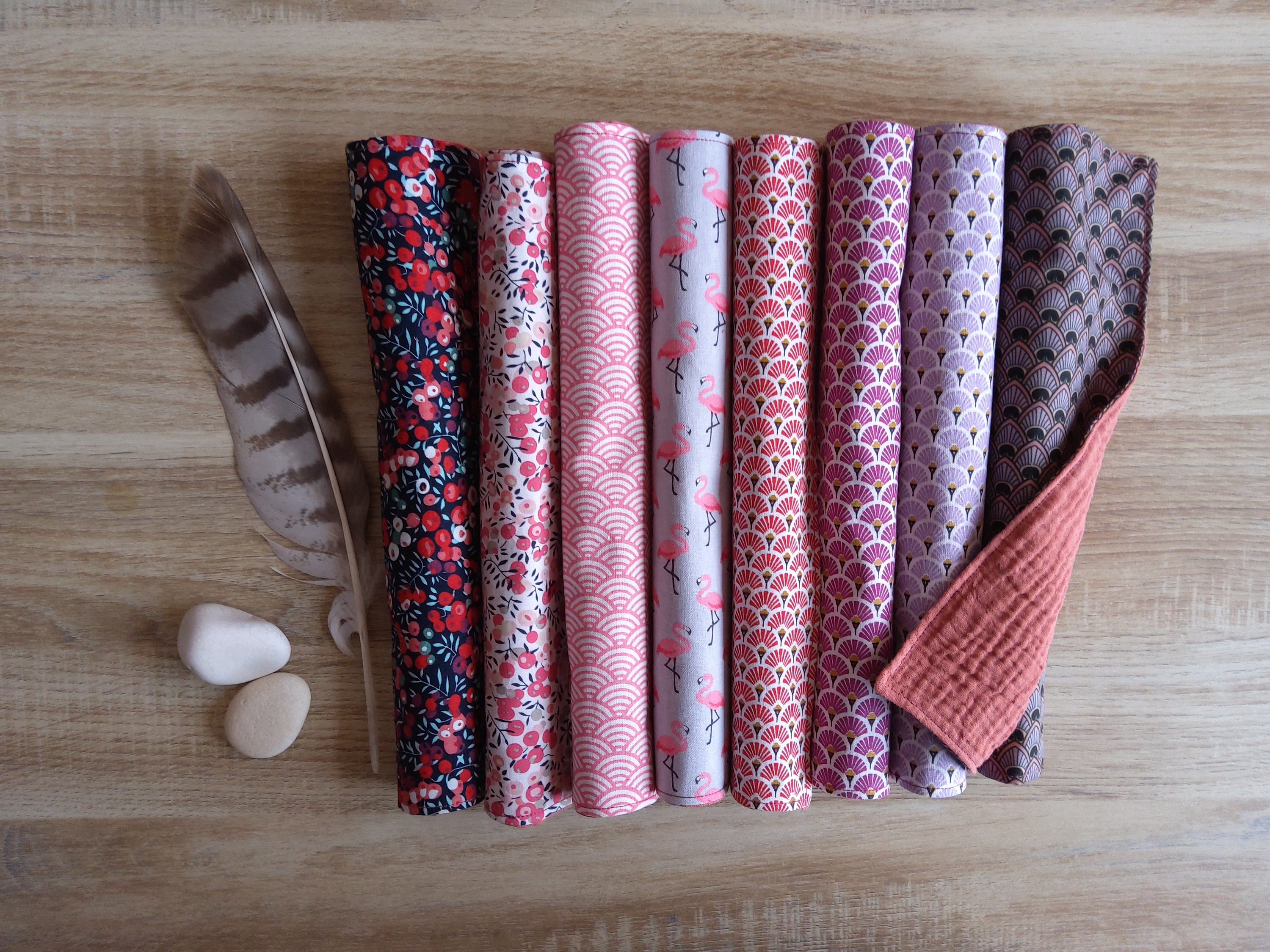 Serviettes de table en coton à motifs doublé de double de gaz | Etsy