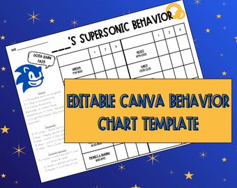 Supersonic Behavior Chart | Sonic-Themed BIP Goals