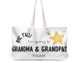 Customizable Tote Bag Gift for Boys Grandparents Weekender Tote