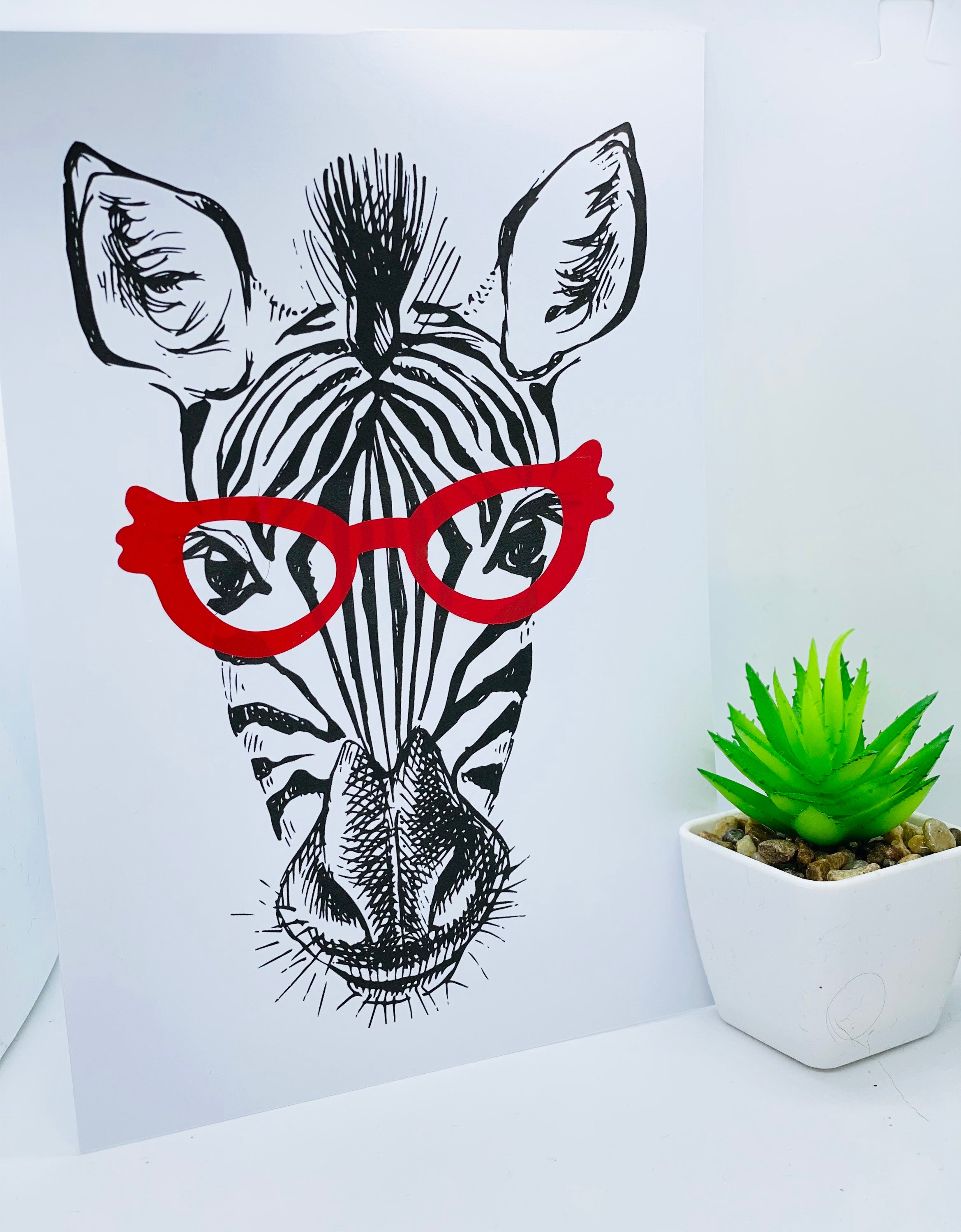 Zebra print zebra print glasses vinyl handmade Etsy