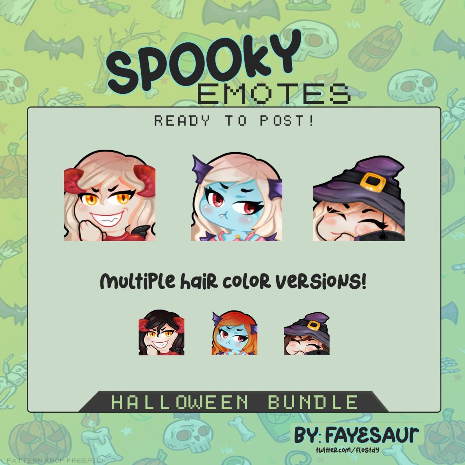 Spooky Halloween Emotes for Streamers Twitch/discord Cute - Etsy
