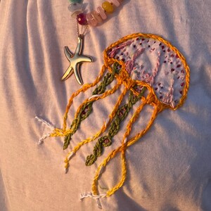 Handmade Jellyfish Embroidery Shirt – Coastal Graphic Tee