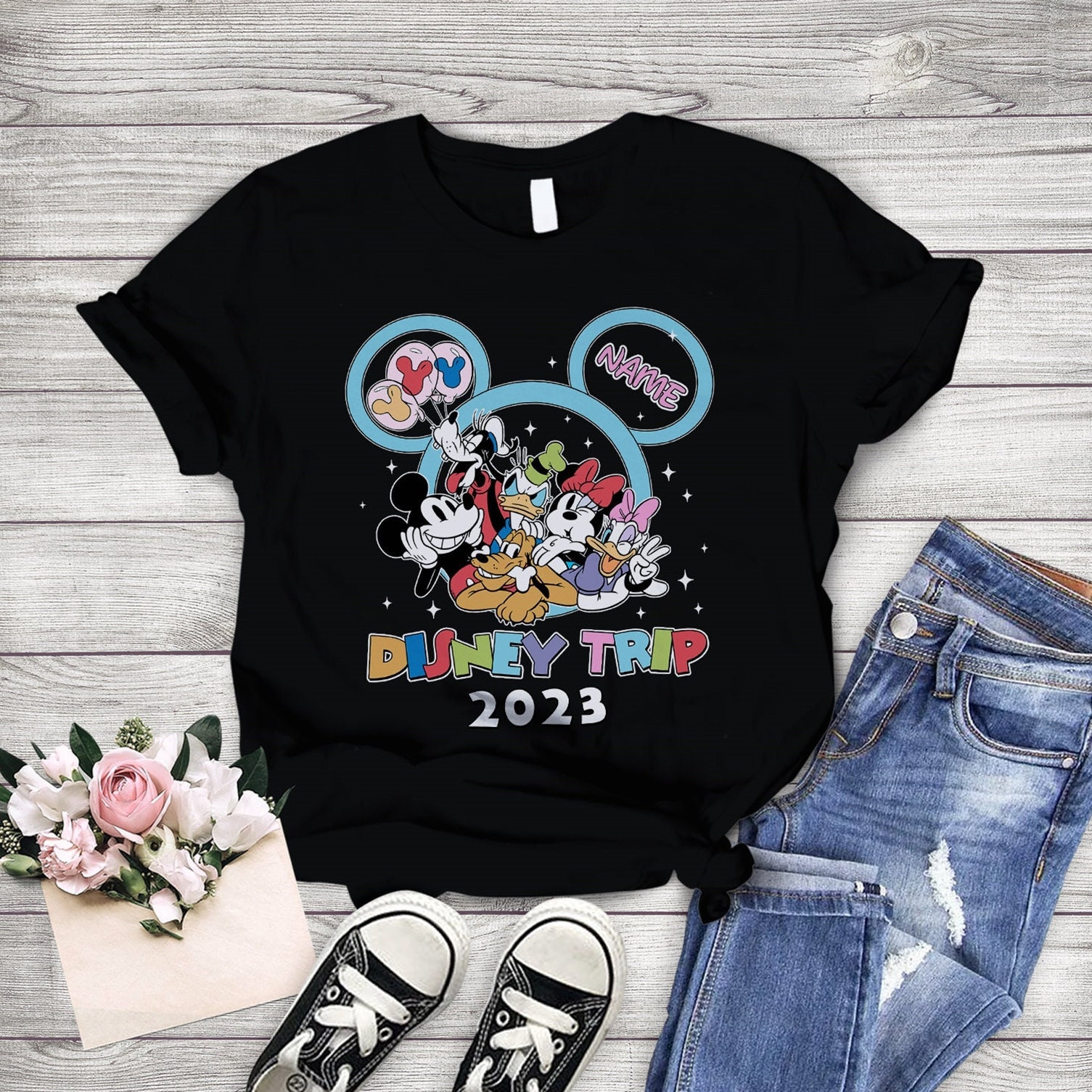 Discover Custom Name Disney Trip 2023 Shirt, 2023 Disney Family Trip Shirts