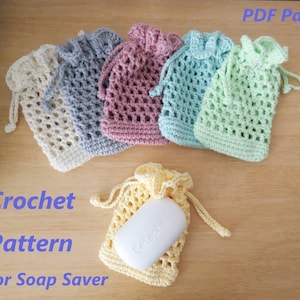 MOTIF pour saké écologique au crochet, économiseur de savon, téléchargement PDF