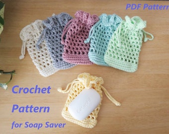 MOTIF pour saké écologique au crochet, économiseur de savon, téléchargement PDF