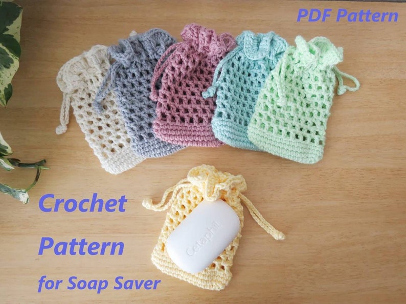 Crochet pattern for soap saver, PDF download for soap saver