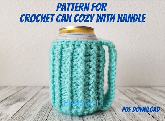 PATTERN for CROCHET Can Cozy With Handle, PDF Download Pattern for