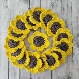 Sunflower Memory game, crochet pattern for toy, pdf download, instant download, diy toy for kids image 4