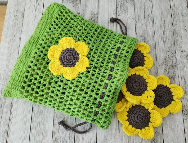 Sunflower Memory game, crochet pattern for toy, pdf download, instant download, diy toy for kids image 3