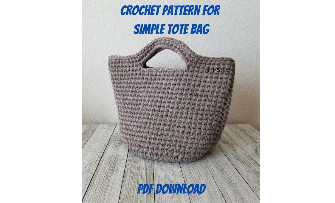 Crochet Rosette Bag Crochet Yarn Bag PDF Pattern Instant Download 