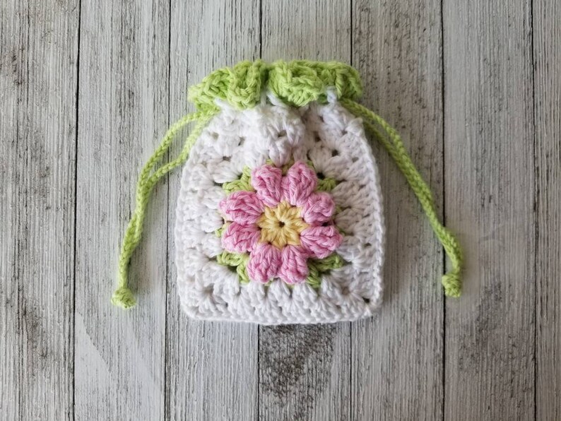 Pattern for Crochet 3D Flower Pouch With Draw String PDF Etsy