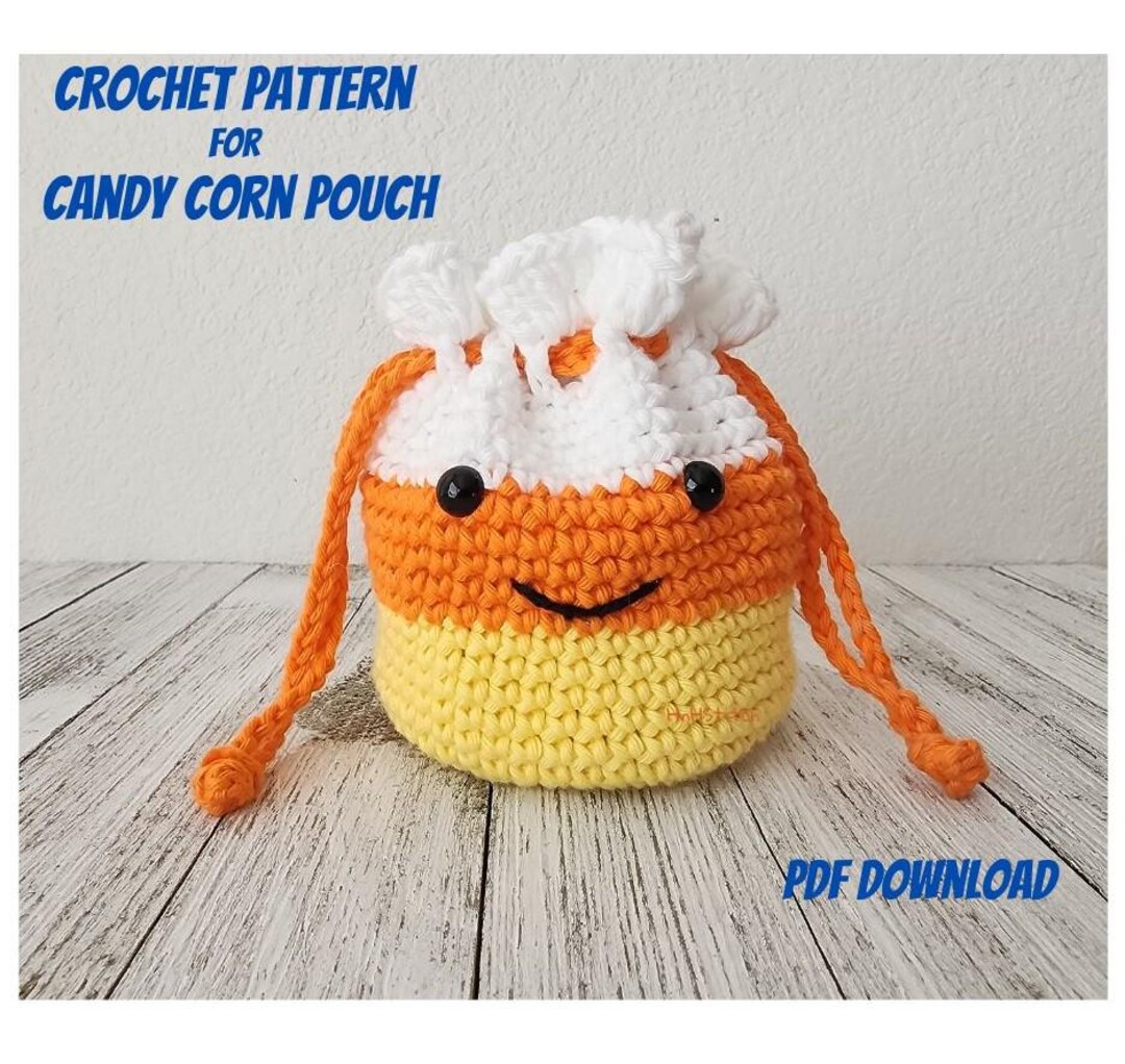 PATTERN for Crochet Candy Pouch With Drawstrings, PDF Download for ...