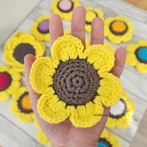 Sunflower Memory game, crochet pattern for toy, pdf download, instant download, diy toy for kids image 7