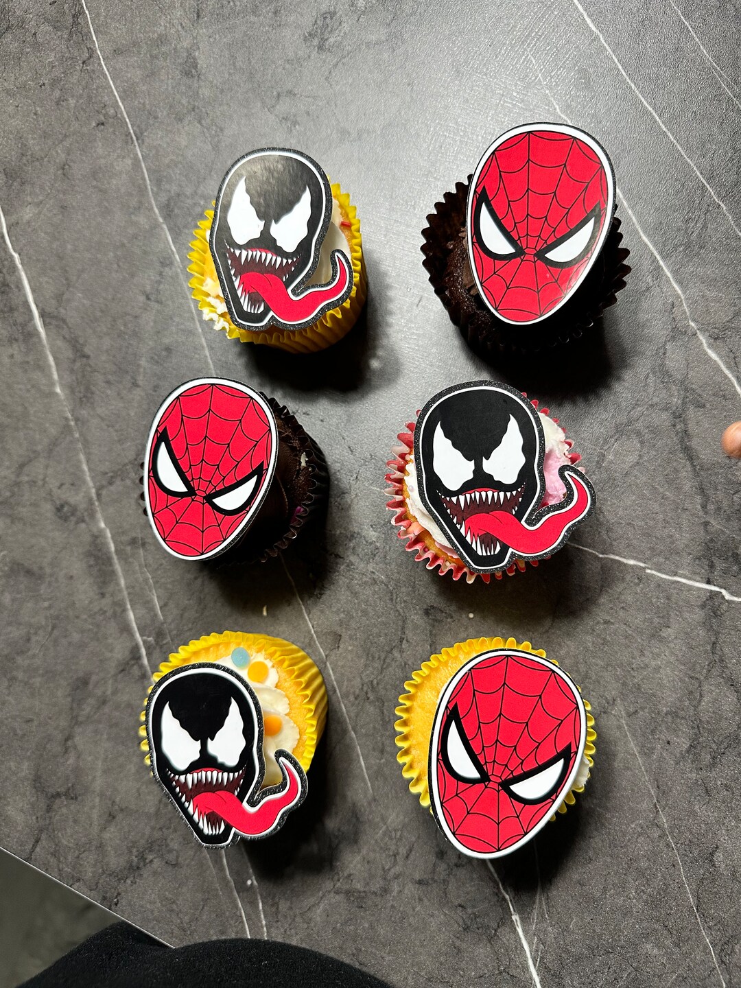 Venom Cupcake Toppers Etsy