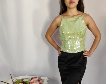 bebe sequin top