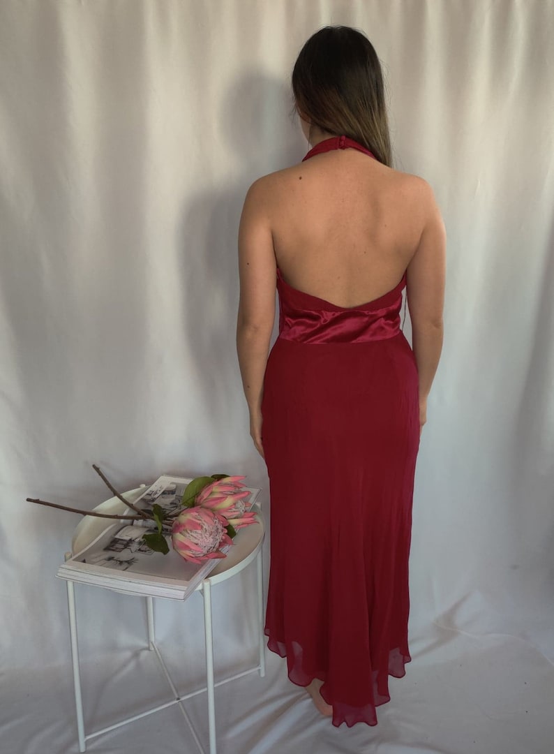 Vintage Halter Red Dress