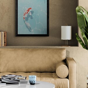 Retro Japanese Koi Fish Art