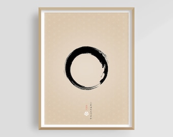Enso - Japandi Wandkunst, Enso Kreis, Digitaler Download, Zen Wandkunst, Japanische Malerei, Abstrakte Wandkunst, Japanisches Poster, Japandi Dekor