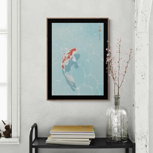 Koi Wall Art as part of a Japandi decor