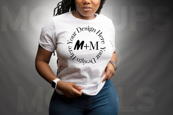Bella Canvas 3001 White T-Shirt Mock Up | Mockups and Models | High-Quality Mockups | High Resolution | High-Fashion | 36 MP | JPEG | PNG