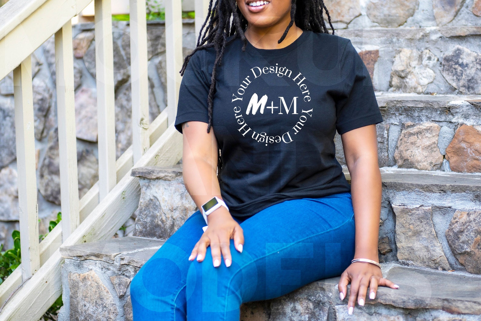 Bella Canvas 3001 Black T-shirt Mock up Black Model Mock up - Etsy