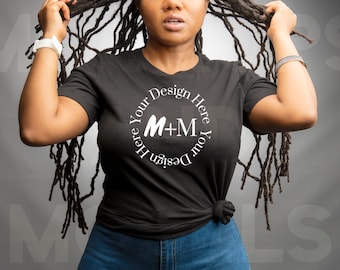 Business Casual Mockup Black Model Mockup Black TShirt Mockup Bella Canvas Black T Shirt Mockup Boss Lady Mockup Model Black Shirt Mockup