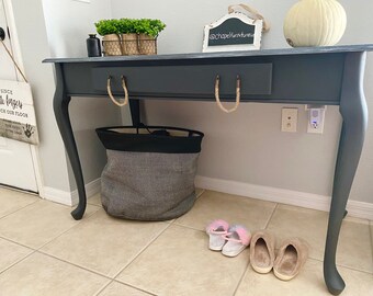 Console Table | Farm House Table | Black Table | Modern Farmhouse | Buffet Table | Country Side Table | Foyer Table Sofa Table  Wooden Table