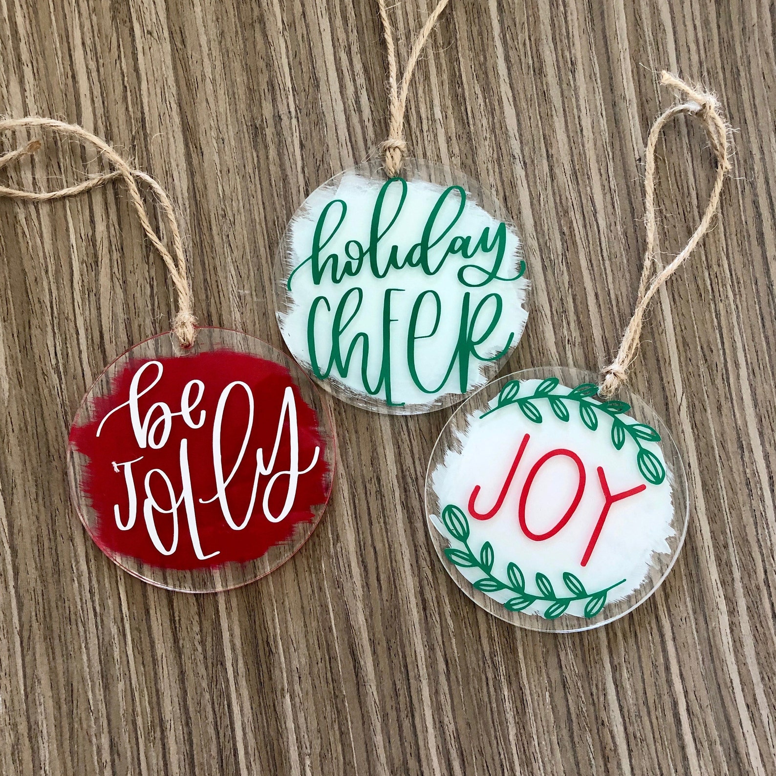 Acrylic Christmas Ornaments Etsy