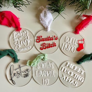 Sarcastic Christmas Ornaments | Funny Ornaments | Dirty Ornaments | White Elephant Gift