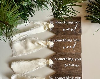 Something You Want Need Wear and Read Christmas Gift Tag Set