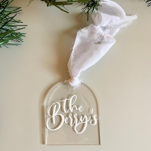 Personalized Name Arch Acrylic Ornament | Custom Christmas Ornament