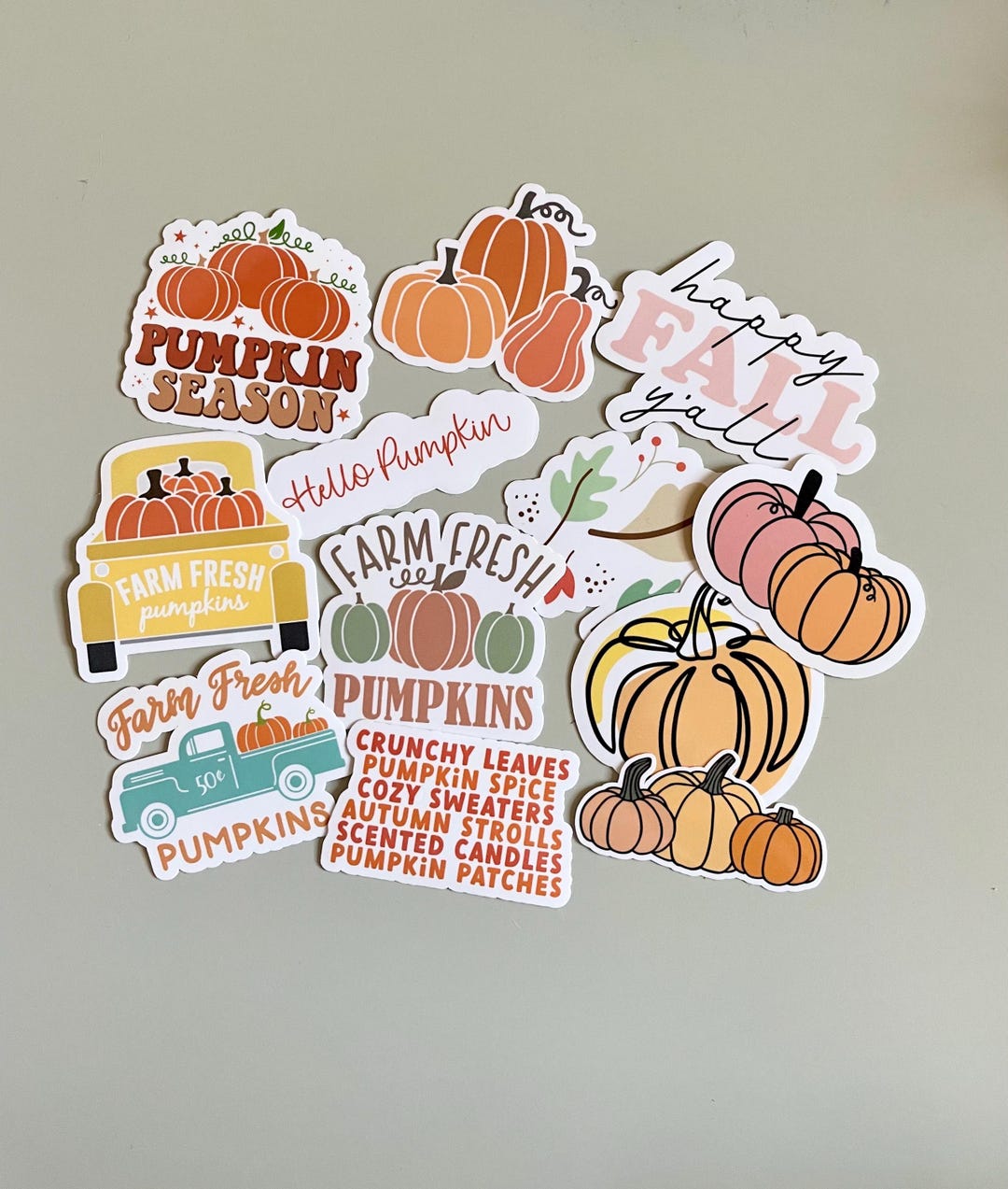 Fall Sticker Pack, Choose Your Stickers, Waterproof - Etsy